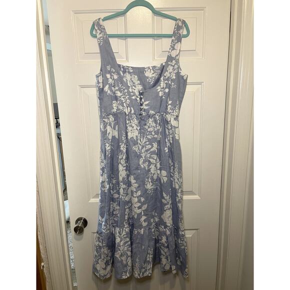 Reformation Bucatini Linen Midi Dress Size 10 NWT - Picture 3 of 11